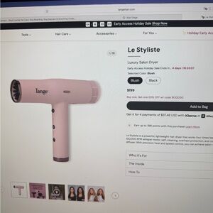 Lange Le Styliste Pink Hair Dryer